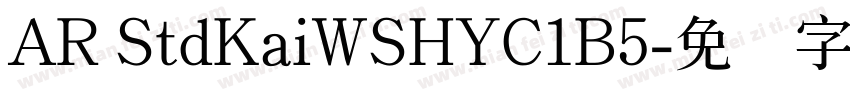 AR StdKaiWSHYC1B5字体转换